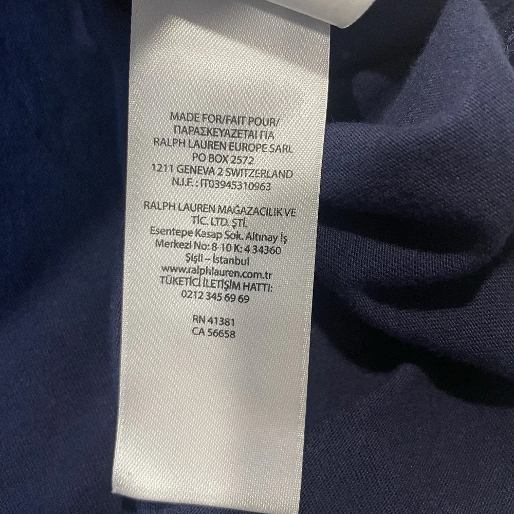 Vintage‎ Polo Ralph Lauren Men's Long Sleeve Custom Fit Y2K Big Pony Navy Size L